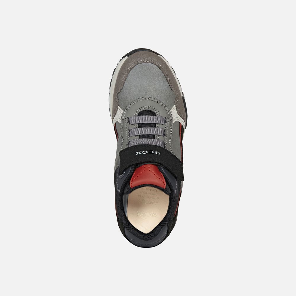 Geox Erkek Çocuk Spor Ayakkabı Gri/Siyah - Alfier - TPO-089317